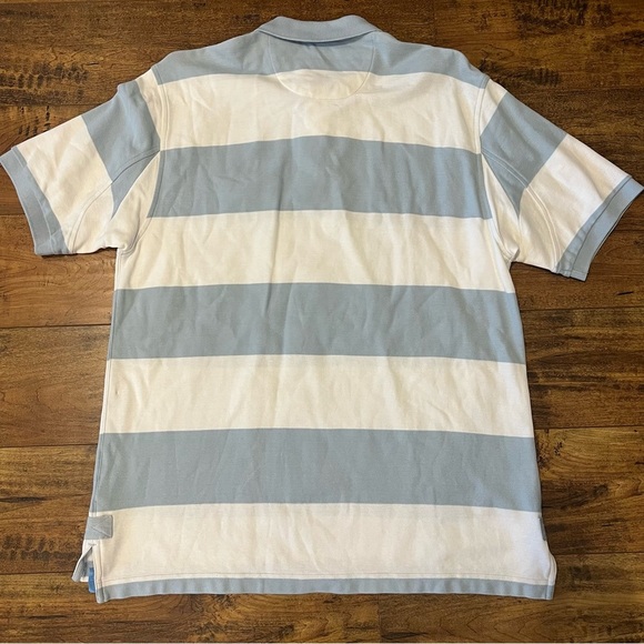 ORVIS Men’s Blue/White Striped Signature Polo Size Large EUC - Picture 3 of 4